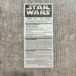 Star Wars Weekends June 10-12, 2005 Information Sheet